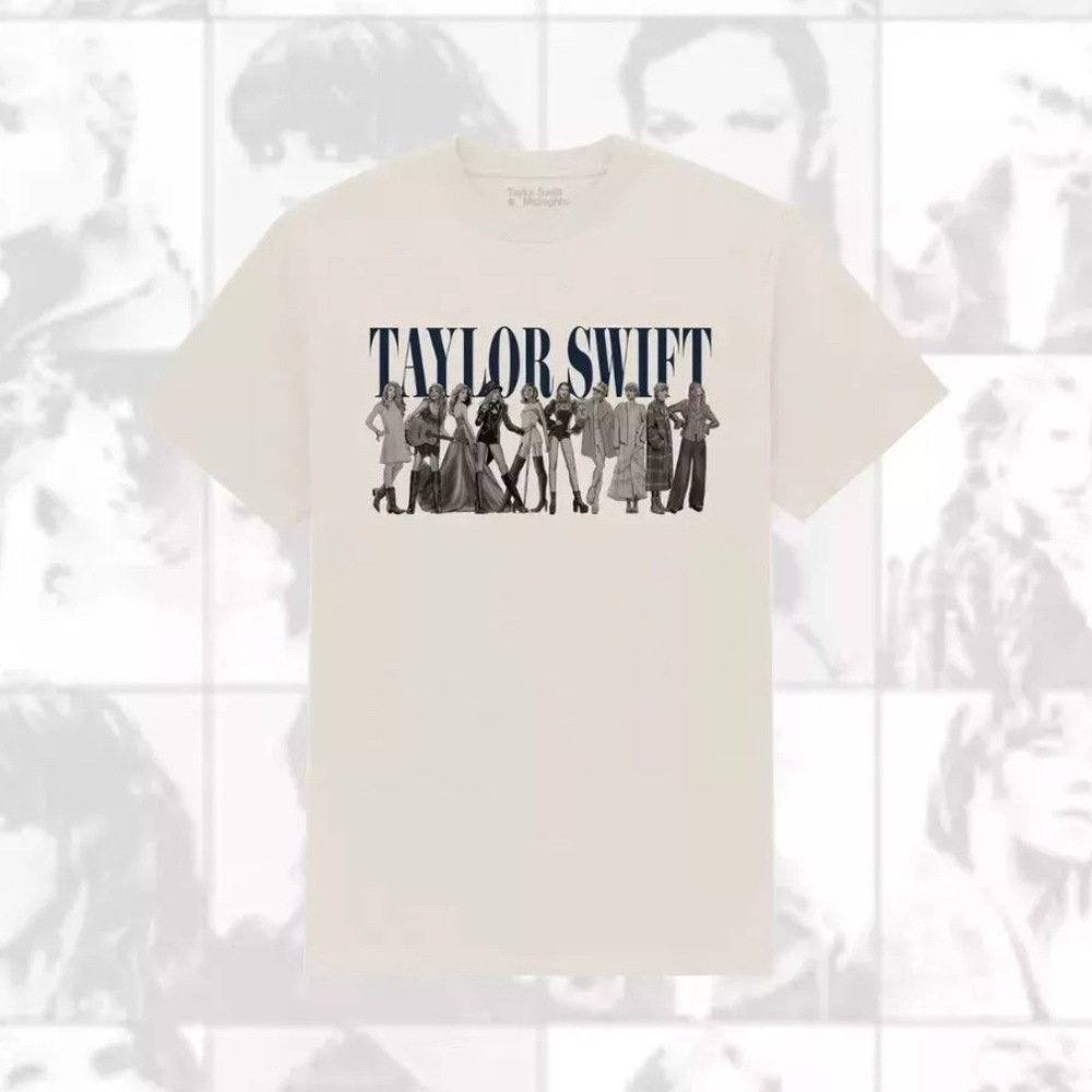 Taylor Swift White Folklore Eras T-Shirt *NEW* Large Hard to Find!!!